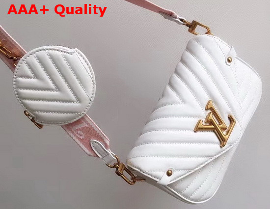 Louis Vuitton New Wave Multi Pochette Accessoires White Smooth Calf Leather Replica