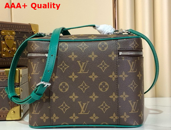 Louis Vuitton Nice BB Vanity Case Borneo Green Monogram Macassar Coated Canvas M12667 Replica