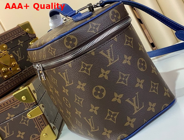 Louis Vuitton Nice BB Vanity Case Indigo Blue Monogram Macassar Coated Canvas M12668 Replica