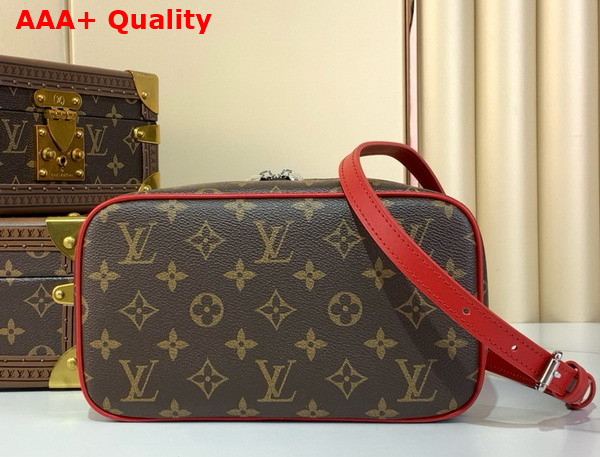 Louis Vuitton Nice BB Vanity Case Sari Red Monogram Macassar Coated Canvas M12671 Replica