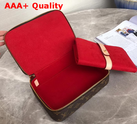 Louis Vuitton Nice Jewelry Case in Monogram Coated Canvas with Red Microfiber Lining M43449 Replica