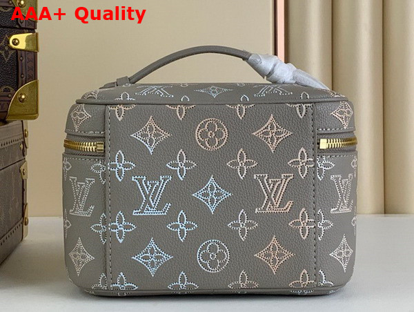 Louis Vuitton Nice Mini Vanity Case in Gray Mahina Peforated Calfskin Leather M23550 Replica