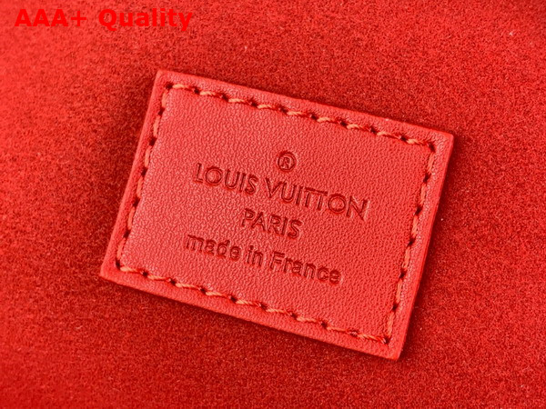 Louis Vuitton Nice Nano Toiletry Pouch in Monogram Coated Canvas with Red Cowhide Leather Trim Replica