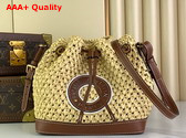 Louis Vuitton Noe BB Bucket Bag Natural Tan Natural Raffia M24722 Replica