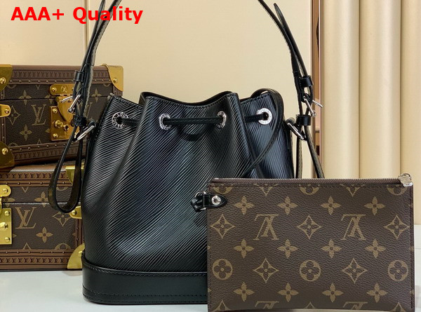 Louis Vuitton Noe BB Bucket Bag in Black Epi Grained Calf Leather M12847 Replica