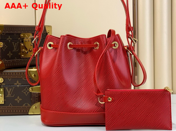 Louis Vuitton Noe BB Bucket Bag in Red Epi Grained Calf Leather M24675 Replica