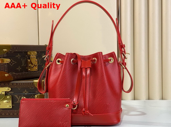 Louis Vuitton Noe BB Bucket Bag in Red Epi Grained Calf Leather M24675 Replica