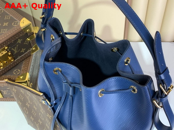 Louis Vuitton Noe MM Bucket Bag in Navy Blue Epi Grained Calf Leather M24932 Replica