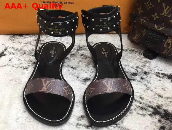 Louis Vuitton Nomad Sandal Plain Calf Leather and Patent Monogram Canvas 1A3MLF Replica