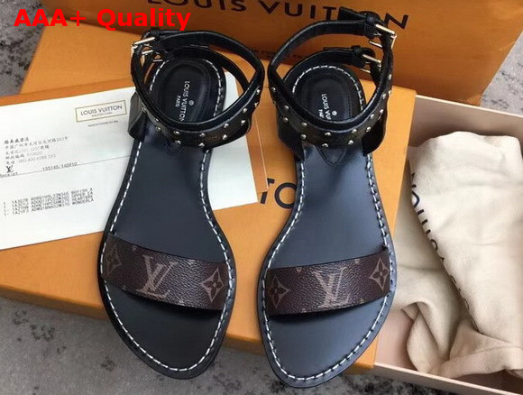 Louis Vuitton Nomad Sandal Plain Calf Leather and Patent Monogram Canvas 1A3MLF Replica