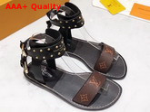 Louis Vuitton Nomad Sandal Plain Calf Leather and Patent Monogram Canvas 1A3MLG Replica