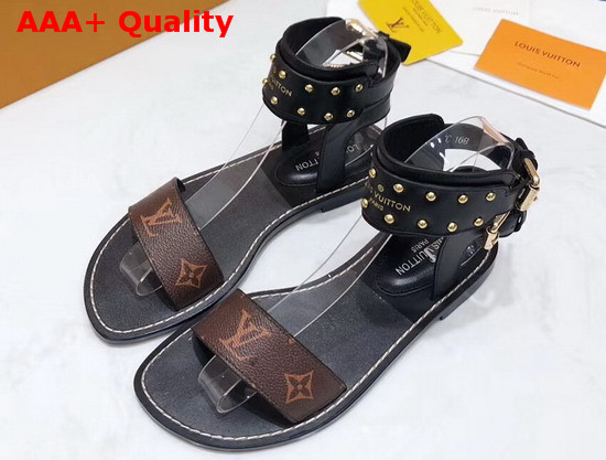 Louis Vuitton Nomad Sandal Plain Calf Leather and Patent Monogram Canvas 1A3MLG Replica