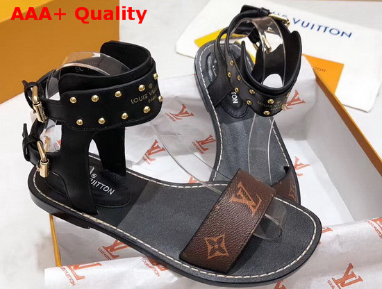 Louis Vuitton Nomad Sandal Plain Calf Leather and Patent Monogram Canvas 1A3MLG Replica