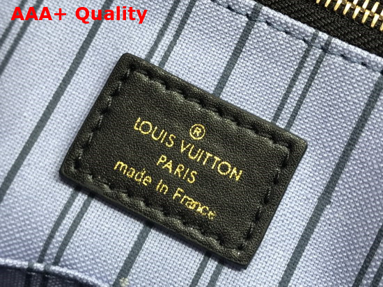 Louis Vuitton OnTheGo MM Tote Bag Monogram Raffia with Blue Leather Handles M57723 Replica