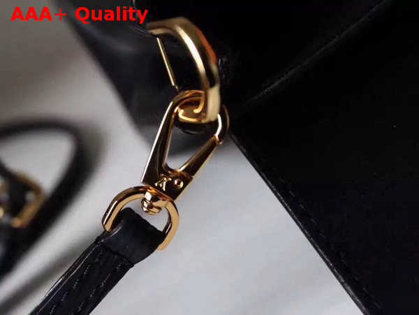 Louis Vuitton One Handle Black Smooth and Grained Epi Leather M51519 Replica