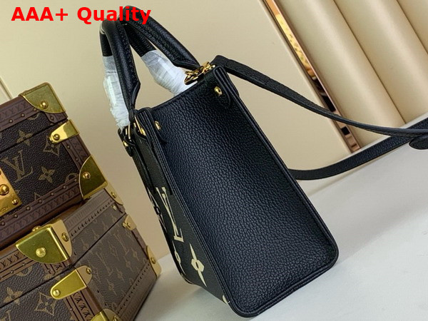 Louis Vuitton Onthego BB Black Beige Bicolor Monogram Empreinte Leather Replica