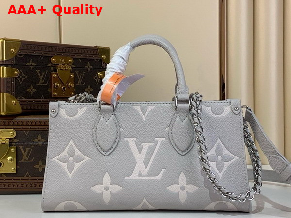 Louis Vuitton Onthego East West Bag Brume Quartz Bicolor Monogram Empreinte Leather M14213 Replica