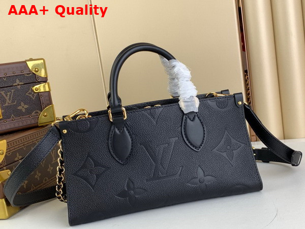 Louis Vuitton Onthego East West Tote Bag in Black Monogram Empreinte Leather M23640 Replica