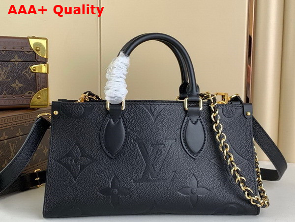 Louis Vuitton Onthego East West Tote Bag in Black Monogram Empreinte Leather M23640 Replica