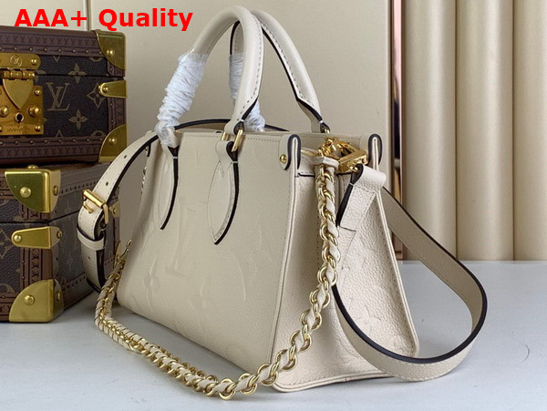 Louis Vuitton Onthego East West Tote Bag in Cream Monogram Empreinte Leather M23698 Replica