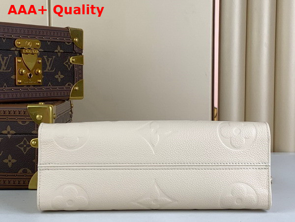 Louis Vuitton Onthego East West Tote Bag in Cream Monogram Empreinte Leather M23698 Replica