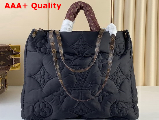 Louis Vuitton Onthego GM Tote Bag Black Econyl Regenerated Nylon M59005 Replica