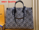 Louis Vuitton Onthego GM Tote in Grey Jacquard Since 1854 Textile M57207 Replica