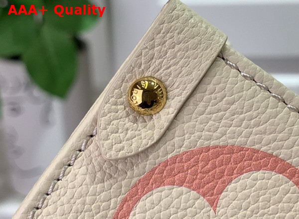 Louis Vuitton Onthego MM Bicolor Monogram Empreinte Leather Creme Rose Trianon M21575 Replica