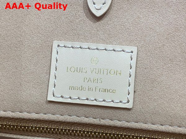 Louis Vuitton Onthego MM Bicolor Monogram Empreinte Leather Creme Rose Trianon M21575 Replica