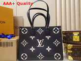 Louis Vuitton Onthego MM Black Monogram Empreinte Leather M45495 Replica