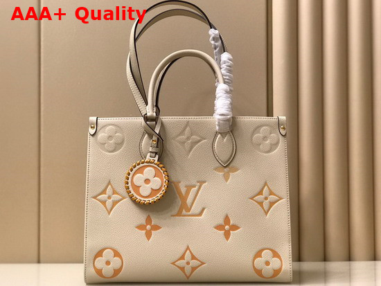 Louis Vuitton Onthego MM Cream Saffron M45717 Replica