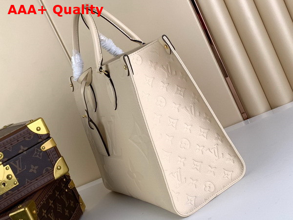 Louis Vuitton Onthego MM Creme Monogram Empreinte Leather M46531 Replica