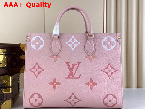 Louis Vuitton Onthego MM Gradient Pink Monogram Empreinte Leather M46542 Replica