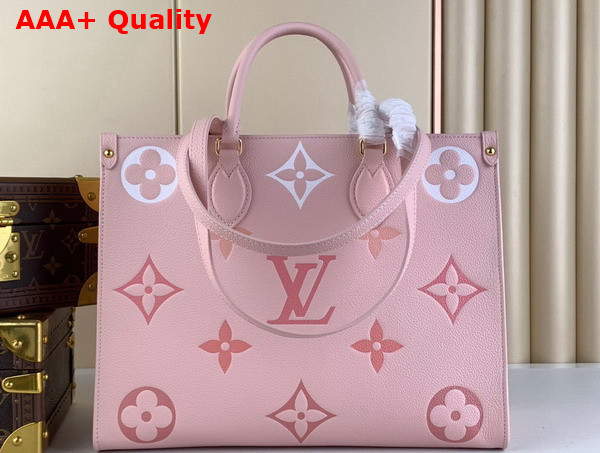 Louis Vuitton Onthego MM Gradient Pink Monogram Empreinte Leather M46542 Replica