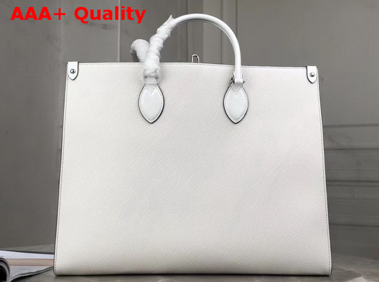 Louis Vuitton Onthego MM Tote Bag Blanc Epi Leather M56081 Replica