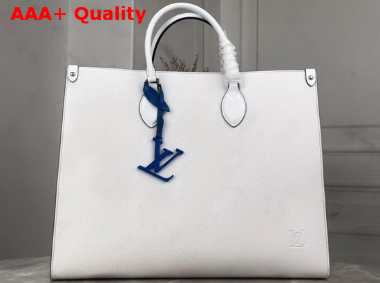 Louis Vuitton Onthego MM Tote Bag Blanc Epi Leather M56081 Replica