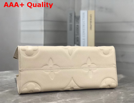 Louis Vuitton Onthego MM Tote Bag Cream Monogram Empreinte Leather Replica