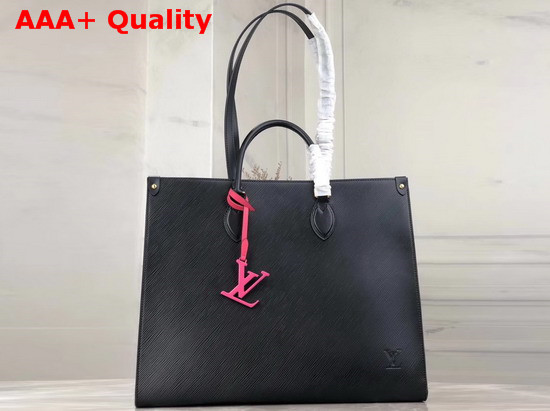 Louis Vuitton Onthego MM Tote Bag Noir Epi Leather M56080 Replica