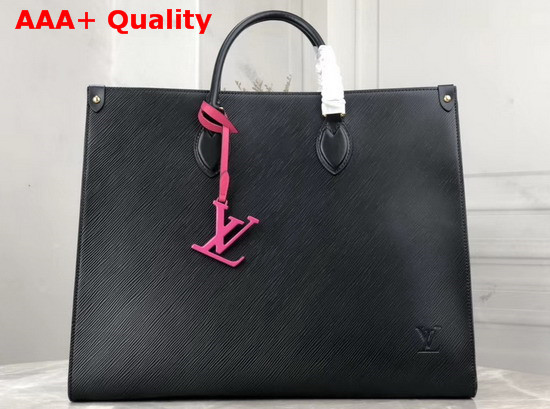 Louis Vuitton Onthego MM Tote Bag Noir Epi Leather M56080 Replica