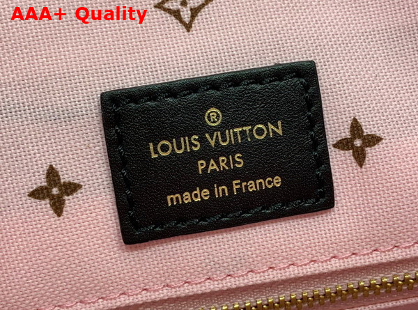 Louis Vuitton Onthego MM Tote Bag in Black Monogram Coated Canvas M46154 Replica