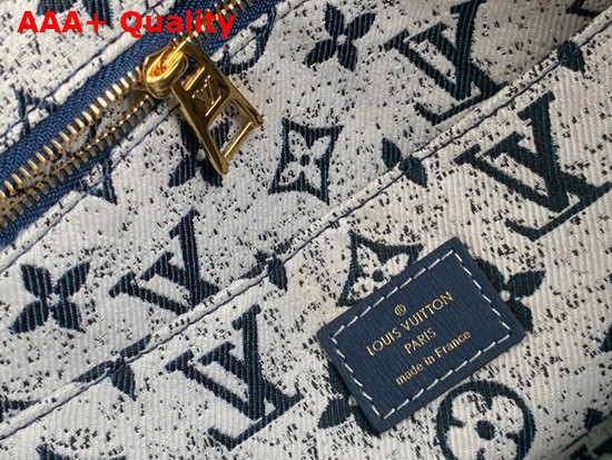 Louis Vuitton Onthego MM Tote Bag in Navy Blue Monogram Jacquard Denim Replica