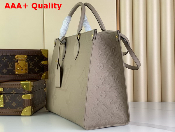 Louis Vuitton Onthego MM Tote Bag in Tourterelle Monogram Empreinte Leather M45607 Replica