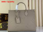 Louis Vuitton Onthego MM Tote Bag in Tourterelle Monogram Empreinte Leather M45607 Replica