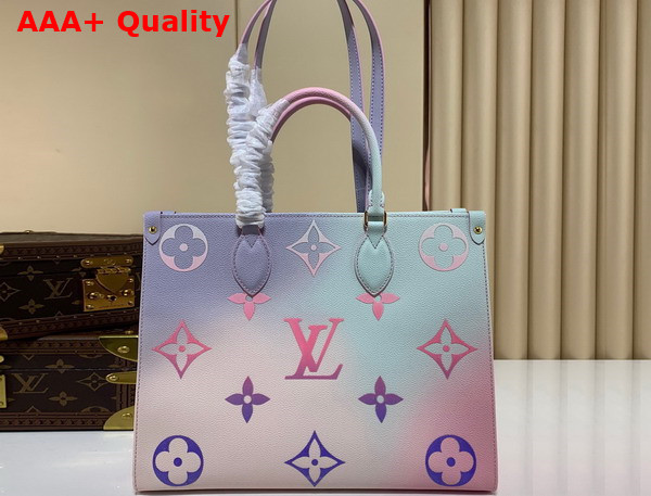 Louis Vuitton Onthego MM Tote Sunrise Pastel Monogram Coated Canvas Replica