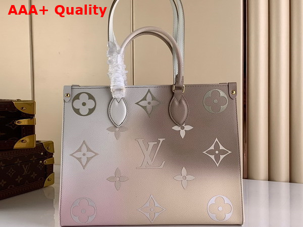 Louis Vuitton Onthego MM Tote Sunset Kaki Monogram Coated Canvas M20510 Replica