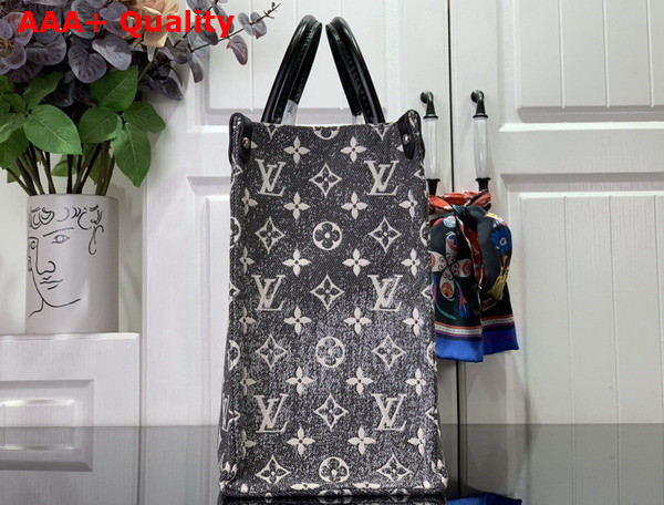 Louis Vuitton Onthego MM Tote in Gray Monogram Jacquard Denim M46448 Replica