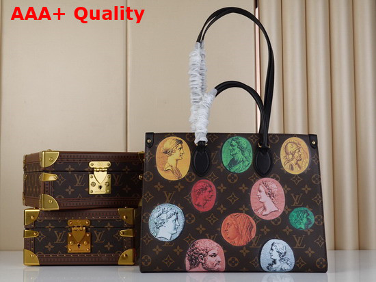 Louis Vuitton Onthego MM Tote in Monogram Cameo Printed Canvas M59245 Replica