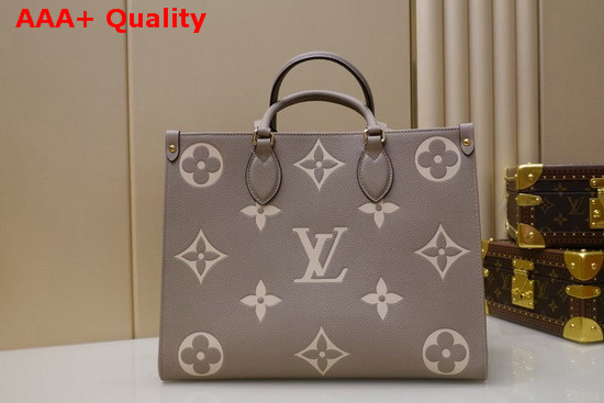 Louis Vuitton Onthego MM Tourterelle Monogram Empreinte Leather M45494 Replica