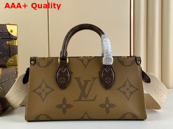 Louis Vuitton Onthego Mini Tote Bag in Monogram and Monogram Reverse Coated Canvas Replica