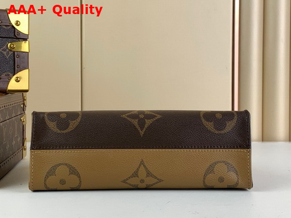 Louis Vuitton Onthego Mini Tote Bag in Monogram and Monogram Reverse Coated Canvas Replica